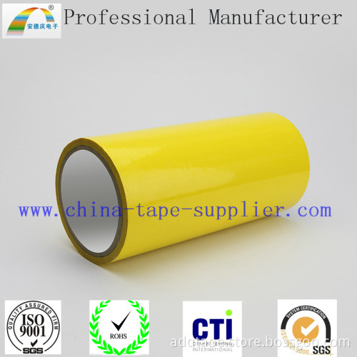 Polyester Electroplating Acrylic Tape Yellow, Jumbo Roll 1280mm X 66m X 0.06mm